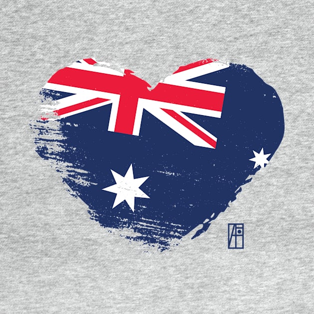 I love my country. I love Australian. I am a patriot. In my heart, there is always the flag of Australian by ArtProjectShop